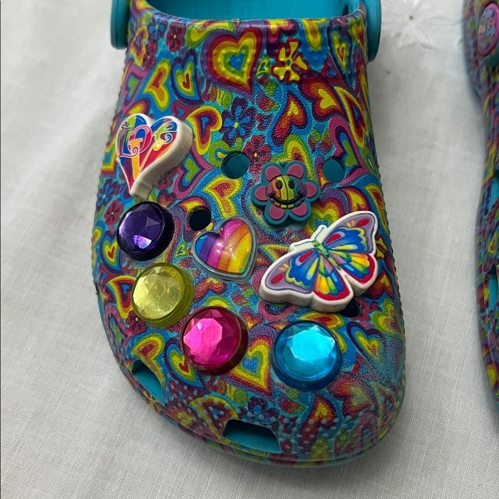 ๐๏ธBOGO FREE CROCS Lisa Frank hearts design size C13 - Picture 2 of 11
